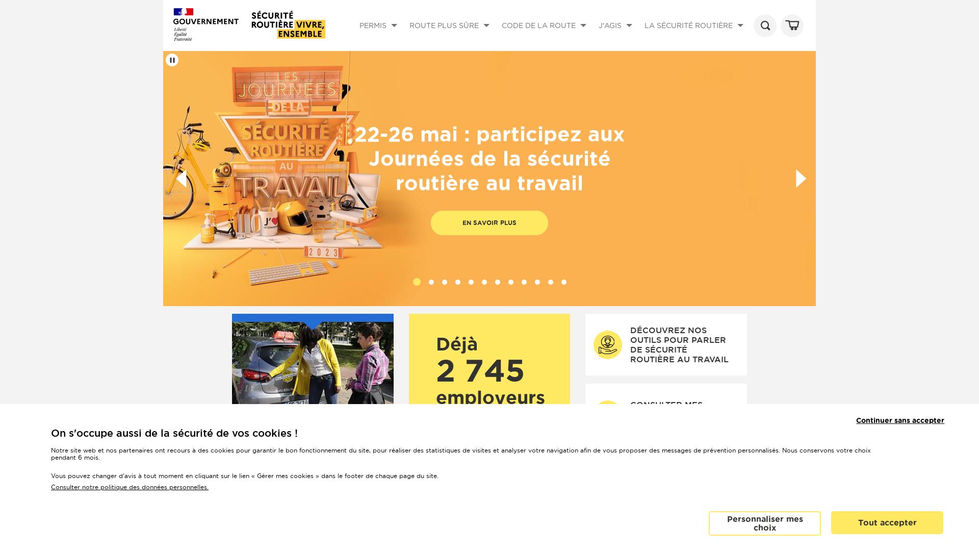 État du site web www.securite-routiere.gouv.fr est   EN LIGNE