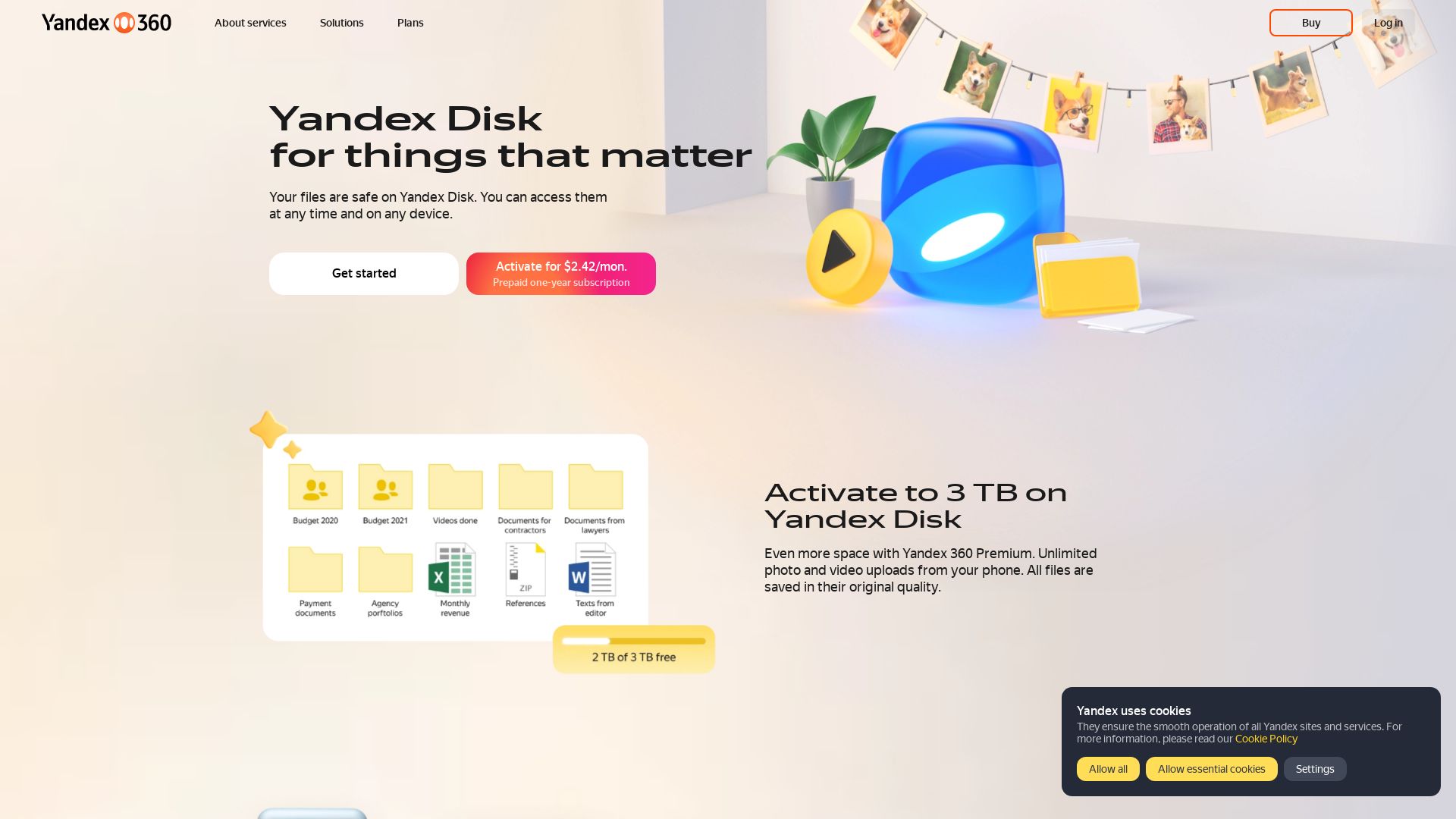 État du site web yadi.sk est   EN LIGNE