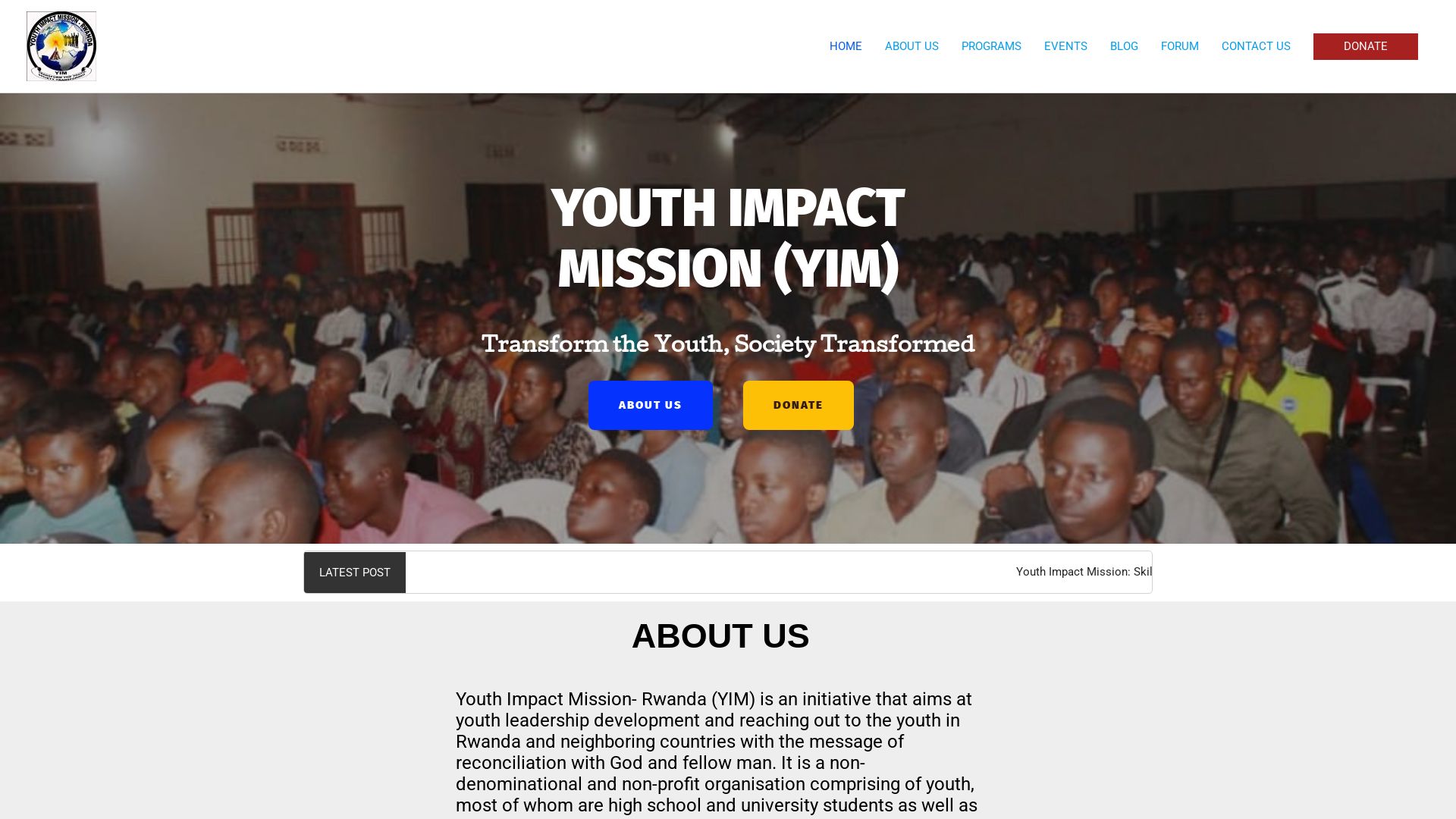 État du site web yimafrica.org est   EN LIGNE