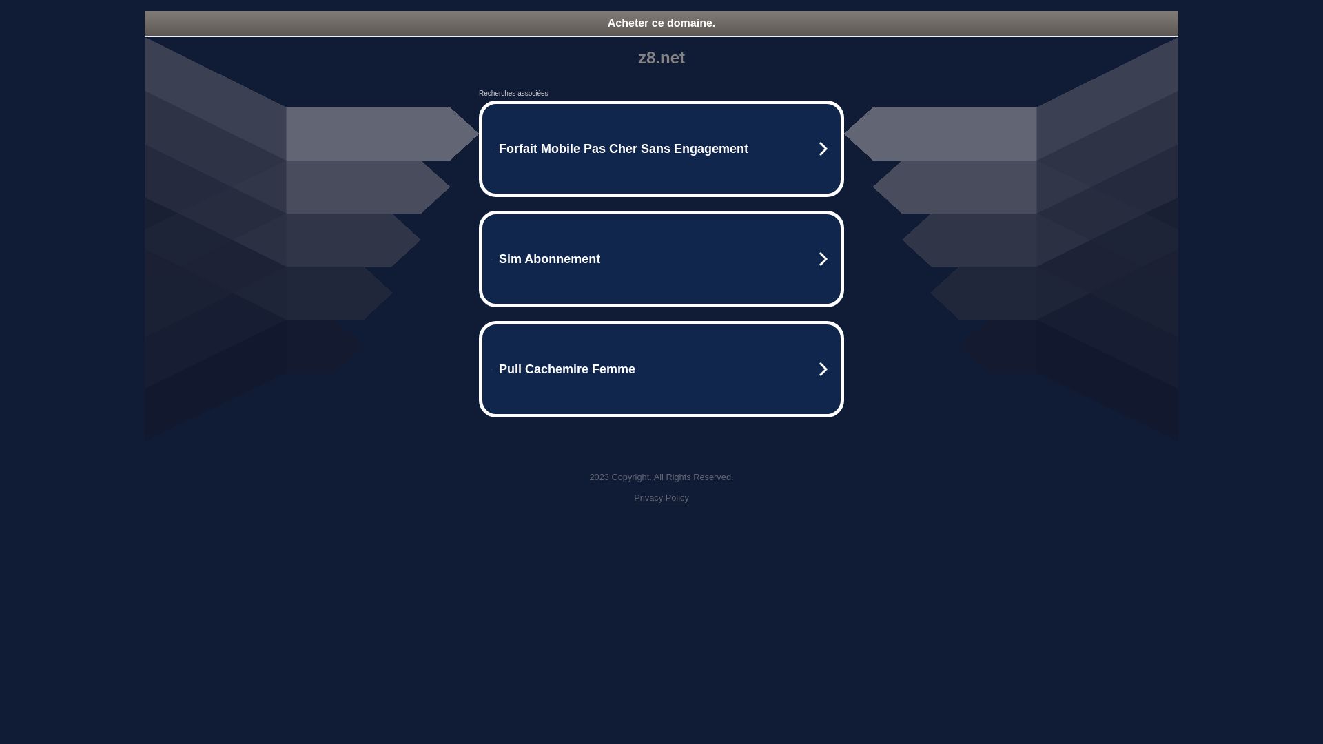 État du site web z8.net est   EN LIGNE