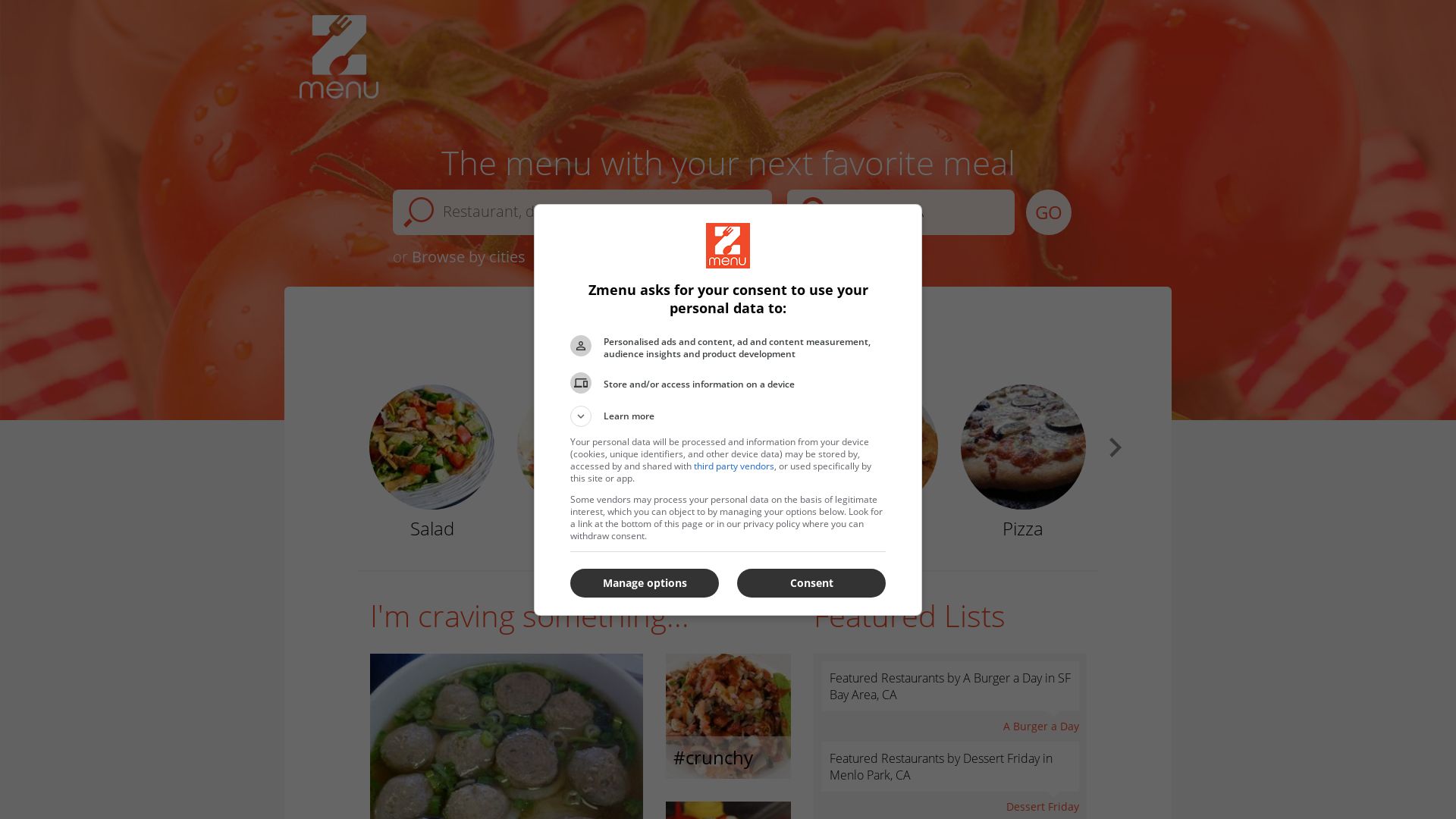 État du site web zmenu.com est   EN LIGNE